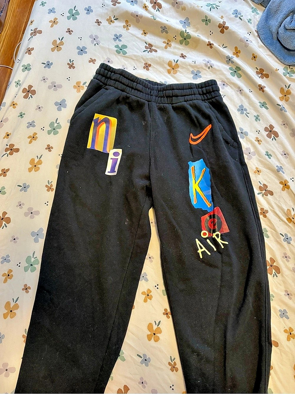 Nike Hardwood Pant Dye / Graffiti Embroidered Basketball Fleece Pants Graffiti